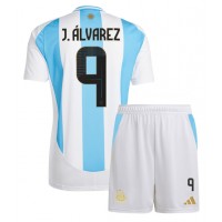 Argentina Julian Alvarez #9 Hjemmedraktsett Barn Copa America 2024 Kortermet (+ Korte bukser)